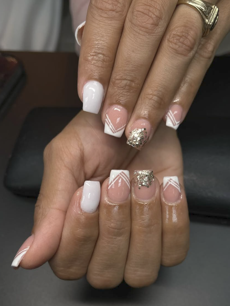 French acrylic nail set